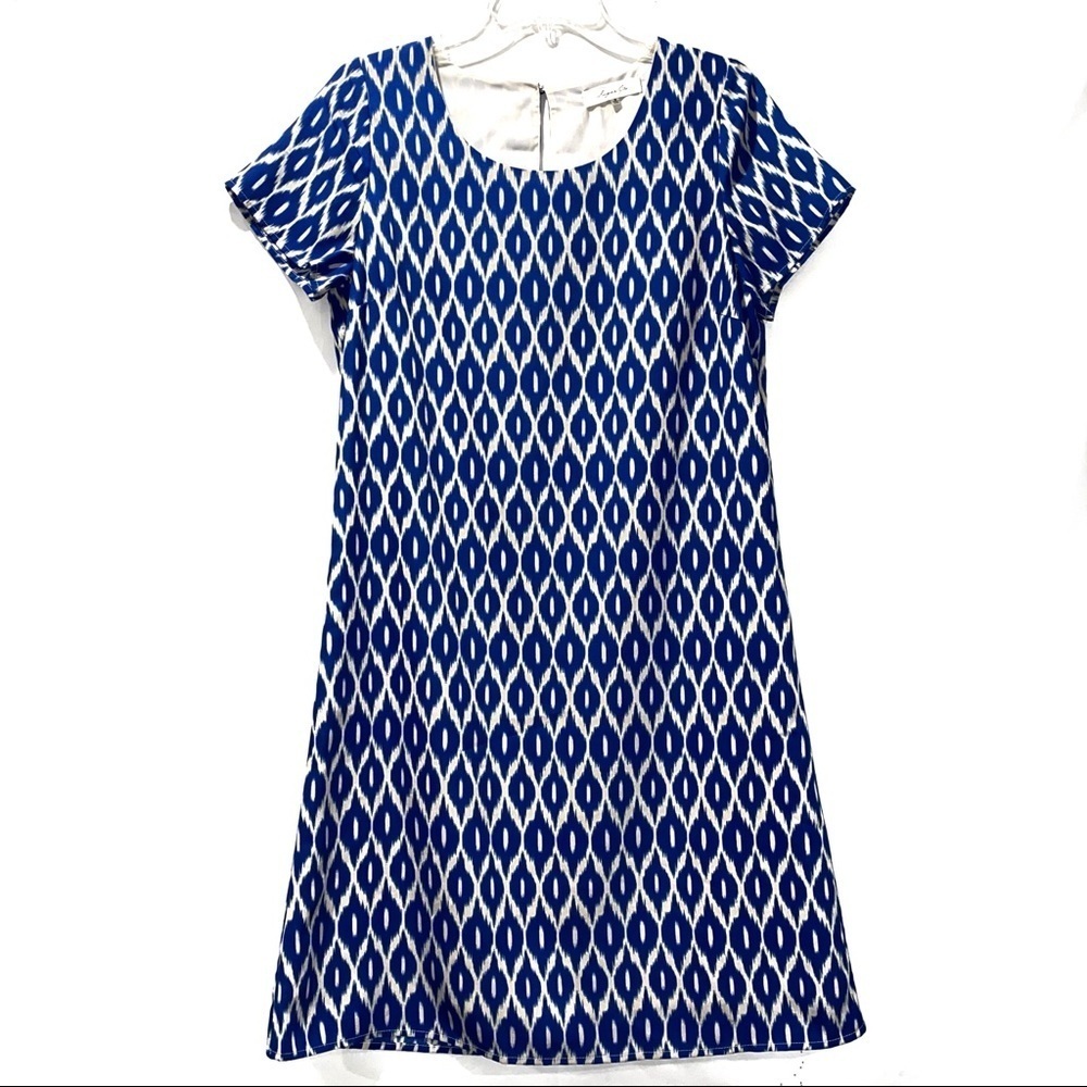 Sugarlips Blue & White Printed Dress Small
